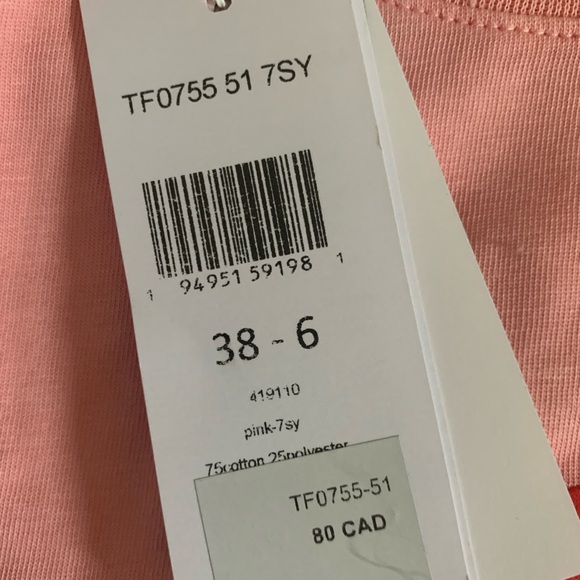 NWT LACOSTE PINK SPORT TEE - Picture 7 of 8